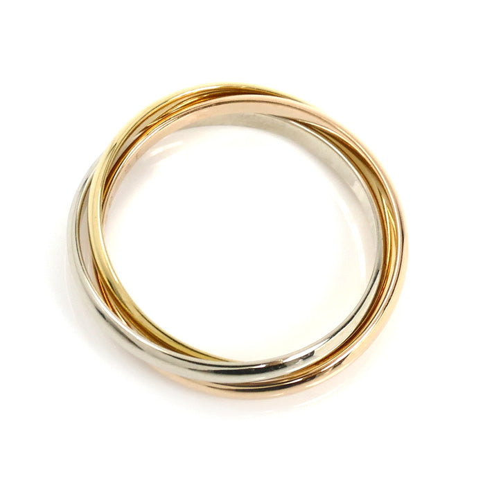 CARTIER カルティエ K18YG/PG/WG トリニティ XS les must de Cartier リング・指輪 14号 54 3.6g レディース【中古】【美品】