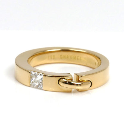 Chaumet ショーメ K18YG イエローゴールド リアン ドゥ ショーメ エヴィダンス 1P ダイヤ リング・指輪 ダイヤモンド 11.5号 7.5g プリンセスカット レディース【中古】