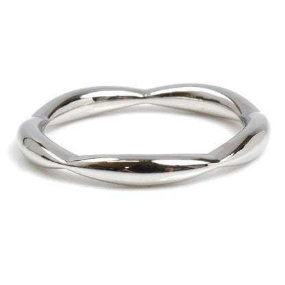 CHANEL シャネル Pt950プラチナ カメリア ハーフエタニティ リング・指輪 J10835 ダイヤモンド 8号 48 3.3g レディース【中古】【美品】