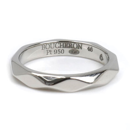 Boucheron ブシュロン Pt950プラチナ ファセット ミディアム リング・指輪 JAL00014 6号 46 4.1g レディース【中古】【美品】