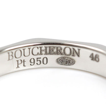 Boucheron ブシュロン Pt950プラチナ ファセット ミディアム リング・指輪 JAL00014 6号 46 4.1g レディース【中古】【美品】