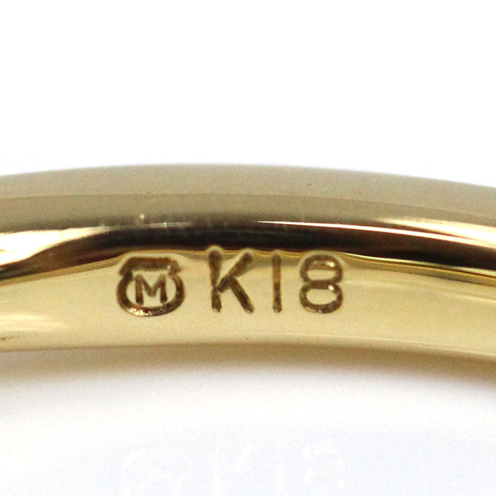 MIKIMOTO ミキモト K18YG イエローゴールド リング・指輪 PR-1476K アコヤパール約3.8/4.1mm 9号 2.7g レディース【中古】