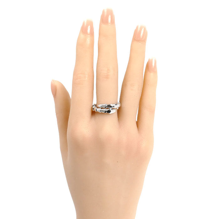 BVLGARI ブルガリ K18WG ホワイトゴールド セルペンティ ヴァイパー リング・指輪 358649 15号 7.2g L レディース【中古】【美品】