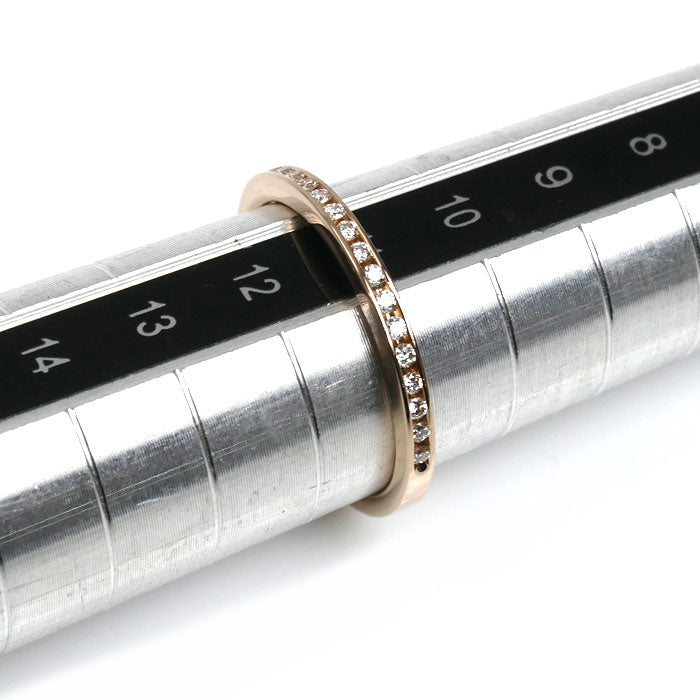 ROYAL ASSCHER K18PG ピンクゴールド ハーフエタニティ リング・指輪 JRI0225PG ダイヤモンド0.12ct 11号 2.0g レディース【中古】【美品】