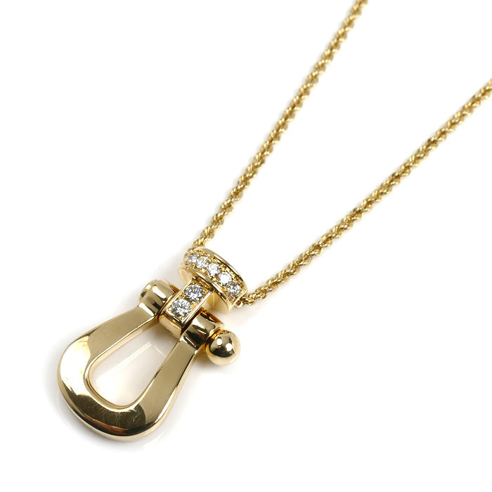 FRED フレッド K18YG イエローゴールド フォース10 ペンダント ラージモデル ネックレス 3B0208/7B0230 ダイヤモンド 10g 45/47.5/50cm ユニセックス【中古】【美品】