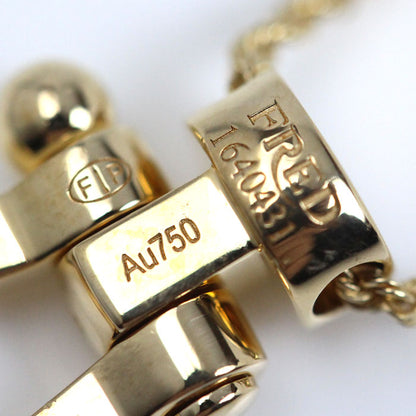 FRED フレッド K18YG イエローゴールド フォース10 ペンダント ラージモデル ネックレス 3B0208/7B0230 ダイヤモンド 10g 45/47.5/50cm ユニセックス【中古】【美品】