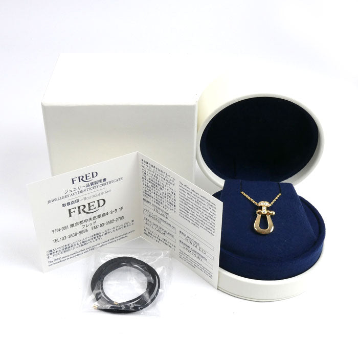 FRED フレッド K18YG イエローゴールド フォース10 ペンダント ラージモデル ネックレス 3B0208/7B0230 ダイヤモンド 10g 45/47.5/50cm ユニセックス【中古】【美品】
