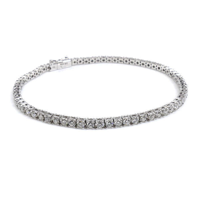 TASAKI タサキ K18WG ホワイトゴールド テニスブレス ブレスレット ダイヤモンド2.38ct 9.9g 18cm レディース【中古】【美品】