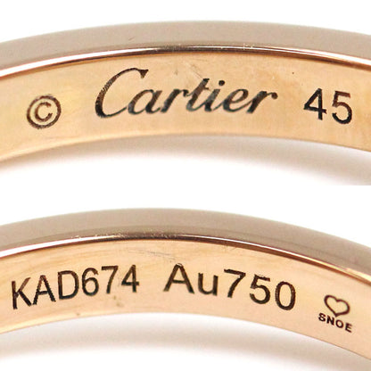 CARTIER カルティエ K18PG ピンクゴールド バレリーナ カーブ ウェディング 3P ダイヤ リング・指輪 B4098645 ダイヤモンド 5号 45 2.2g レディース【中古】【美品】