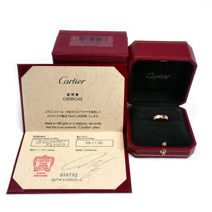 CARTIER カルティエ K18PG ピンクゴールド ミニラブ 1P ダイヤ リング・指輪 B4050751 ダイヤモンド 11号 51 4.5g レディース【中古】【美品】