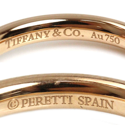 TIFFANY&Co. ティファニー K18PG ピンクゴールド カーブドバンド 9P ダイヤ リング・指輪 ダイヤモンド 6.5号 2.5g レディース【中古】【美品】