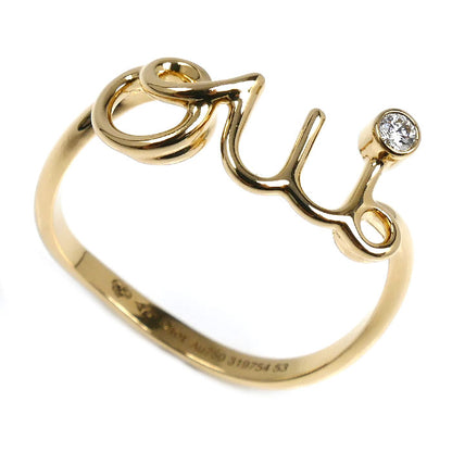 Dior ディオール K18YG イエローゴールド アムールリング リング・指輪 JOUI95001 ダイヤモンド 13号 53 2.0g レディース【中古】【美品】