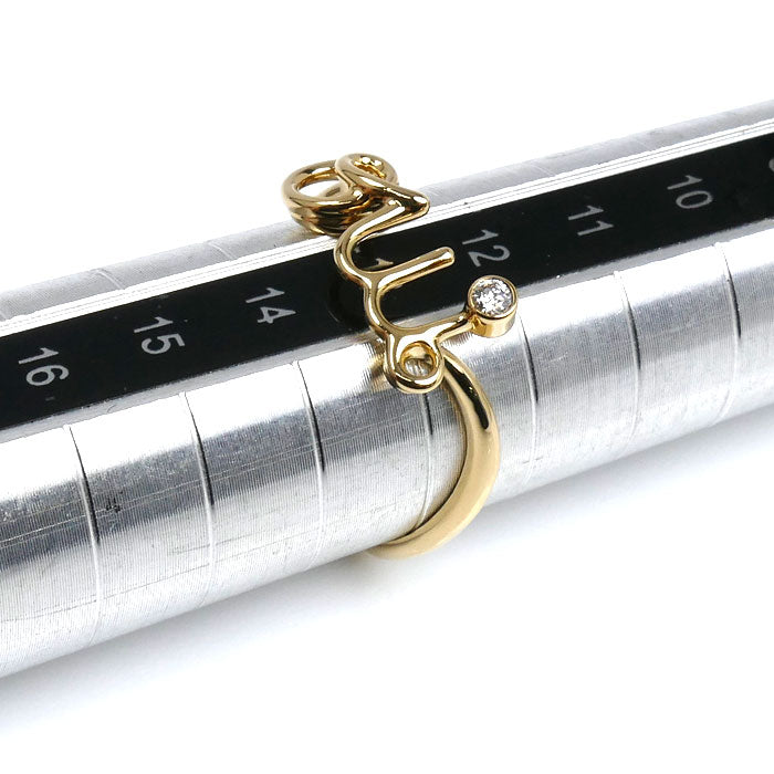 Dior ディオール K18YG イエローゴールド アムールリング リング・指輪 JOUI95001 ダイヤモンド 13号 53 2.0g レディース【中古】【美品】