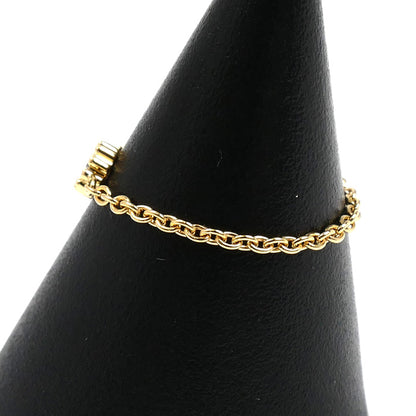 Dior ディオール K18YG イエローゴールド ミミローズ ダイヤ チェーンリング リング・指輪 JMRO95001 ダイヤモンド 11号 52 0.5g レディース【中古】【美品】