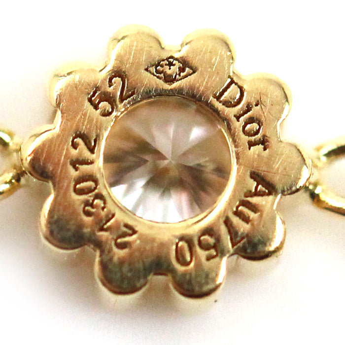 Dior ディオール K18YG イエローゴールド ミミローズ ダイヤ チェーンリング リング・指輪 JMRO95001 ダイヤモンド 11号 52 0.5g レディース【中古】【美品】