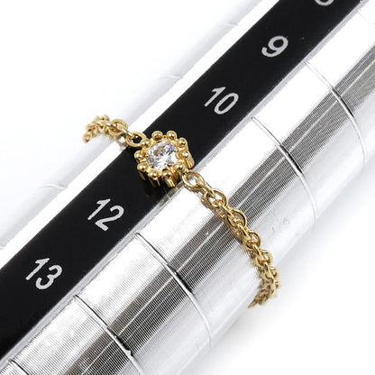 Dior ディオール K18YG イエローゴールド ミミローズ ダイヤ チェーンリング リング・指輪 JMRO95001 ダイヤモンド 11号 52 0.5g レディース【中古】【美品】