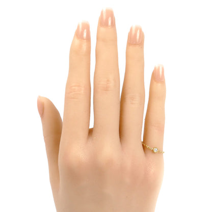 Dior ディオール K18YG イエローゴールド ミミローズ ダイヤ チェーンリング リング・指輪 JMRO95001 ダイヤモンド 11号 52 0.5g レディース【中古】【美品】