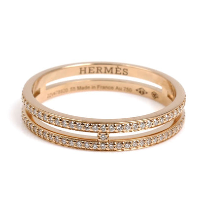 HERMES エルメス K18PG ピンクゴールド アリアンヌ ダイヤ リング・指輪 H119699B 00055 ダイヤモンド 14.5号 55 2.8g レディース【中古】【美品】