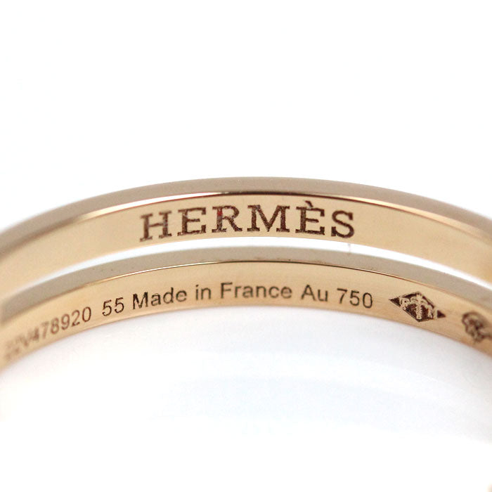 HERMES エルメス K18PG ピンクゴールド アリアンヌ ダイヤ リング・指輪 H119699B 00055 ダイヤモンド 14.5号 55 2.8g レディース【中古】【美品】