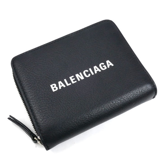 BALENCIAGA バレンシアガ エブリデイ コンパクトウォレット 二つ折り財布 ブラック 551933 DLQ4N 1000 レディース【中古】