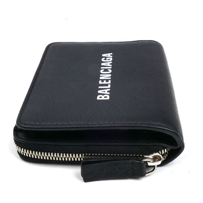 BALENCIAGA バレンシアガ エブリデイ コンパクトウォレット 二つ折り財布 ブラック 551933 DLQ4N 1000 レディース【中古】