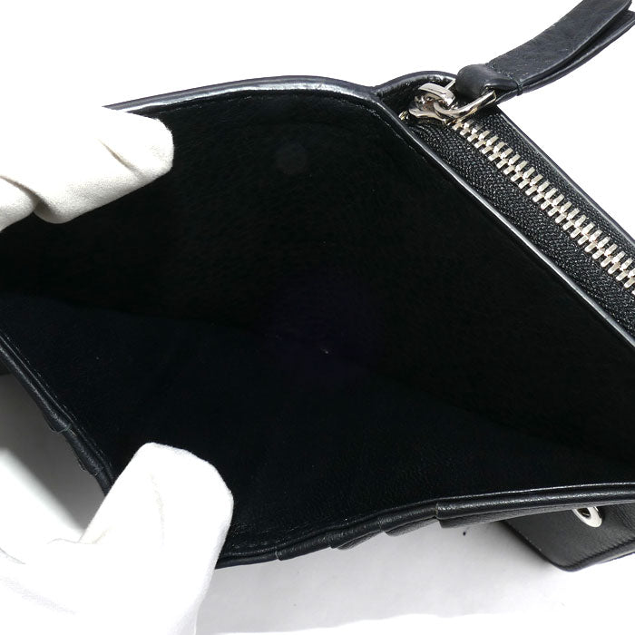 BALENCIAGA バレンシアガ エブリデイ コンパクトウォレット 二つ折り財布 ブラック 551933 DLQ4N 1000 レディース【中古】