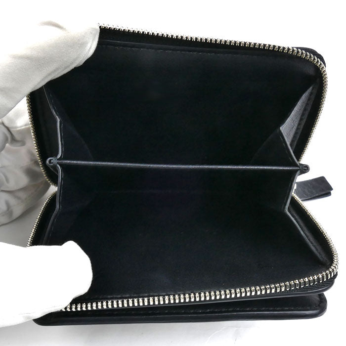 BALENCIAGA バレンシアガ エブリデイ コンパクトウォレット 二つ折り財布 ブラック 551933 DLQ4N 1000 レディース【中古】