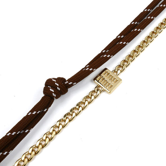 MIUMIU ミュウミュウ ファブリック GP レザー トリック キーリング チャーム バッグチャーム 5TL510_ACRT_F0Q7Z レディース【中古】【美品】