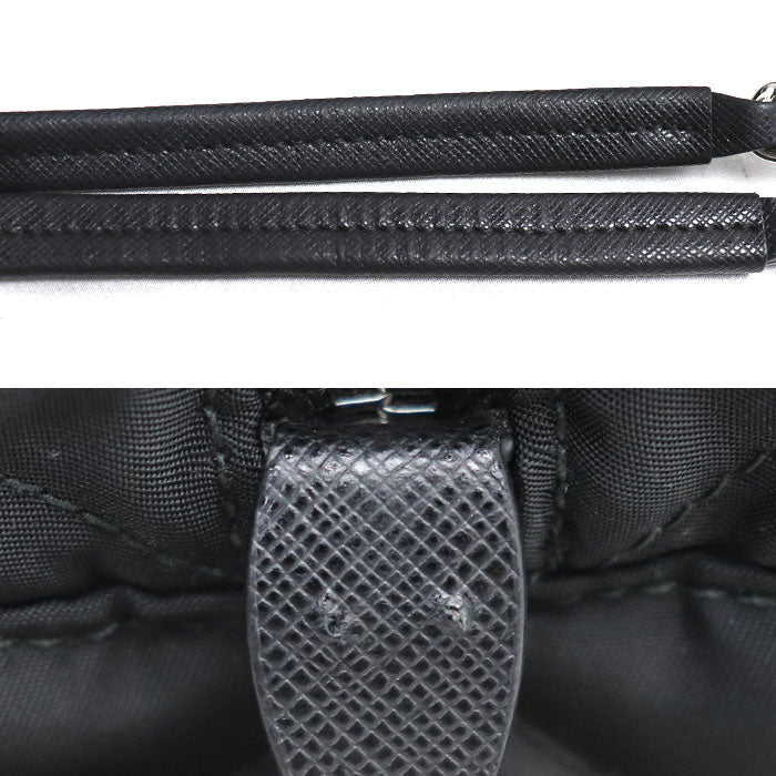 PRADA プラダ テスート インプントゥ チェーンショルダー ショルダーバッグ ブラック 1BB072 2AS3 F0002 レディース【中古】