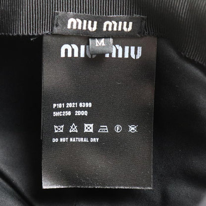 MIUMIU ミュウミュウ ドット柄 リボン付き キャップ キャップ ブラック 5HC256 2D0Q M レディース【中古】【美品】