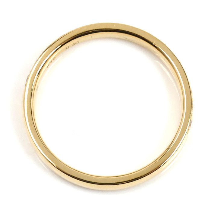 Vendome Aoyama ヴァンドーム青山 K18YG イエローゴールド ハーフエタニティ リング・指輪 AGVR956607DI ダイヤモンド0.30ct 9号 2.3g レディース【中古】