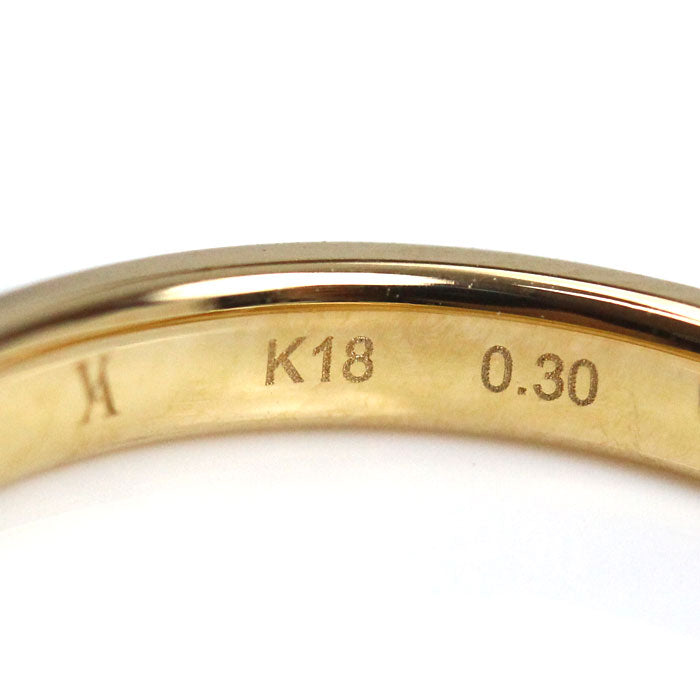 Vendome Aoyama ヴァンドーム青山 K18YG イエローゴールド ハーフエタニティ リング・指輪 AGVR956607DI ダイヤモンド0.30ct 9号 2.3g レディース【中古】