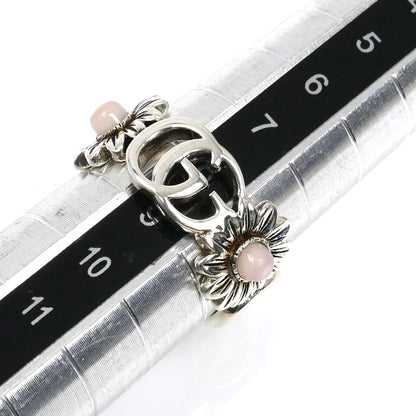 GUCCI グッチ シルバー925 ダブルG フラワー リング・指輪 527394 J8440 8164 8号 4.0g マザーオブパール レディース【中古】