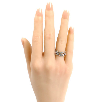 GUCCI グッチ シルバー925 ダブルG フラワー リング・指輪 527394 J8440 8164 8号 4.0g マザーオブパール レディース【中古】