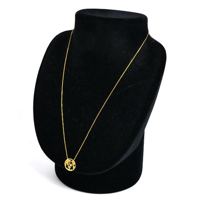 STAR JEWELRY スタージュエリー K18YG イエローゴールド earth 地球 ネックレス ダイヤモンド0.01ct 2.2g 45cm レディース【中古】