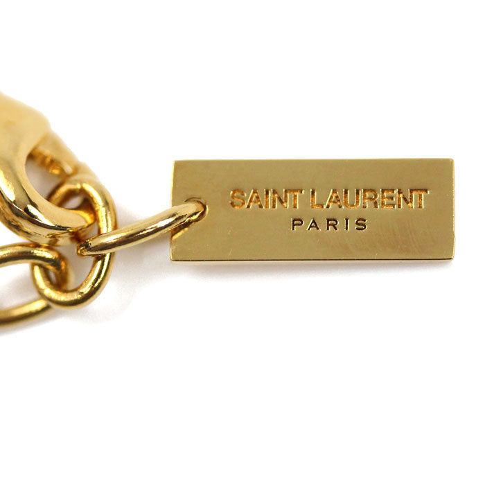 SAINT LAURENT サンローラン メタル YSL カサンドラ ネックレス 822754 Y1500 42/45cm レディース【中古】