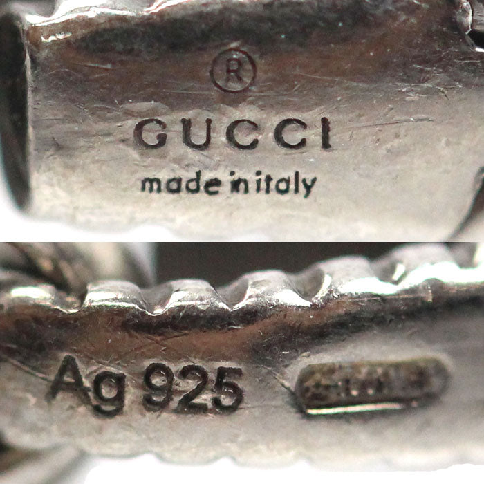 GUCCI グッチ シルバー925 アラベスク インターロッキングG ネックレス 524890 67.3g 60cm メンズ【中古】【美品】