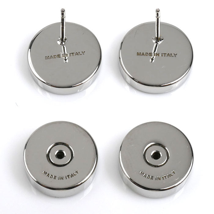 MIUMIU ミュウミュウ メタル エナメル ロゴ ピアス 5JO912 2F6T F0KUQ00【中古】