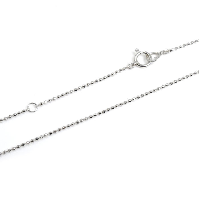 Ponte Vecchio ポンテヴェキオ K18WG ホワイトゴールド ハート ネックレス ボール ダイヤモンド0.60ct 3.8g 40cm レディース【中古】