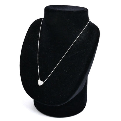 Ponte Vecchio ポンテヴェキオ K18WG ホワイトゴールド ハート ネックレス ボール ダイヤモンド0.60ct 3.8g 40cm レディース【中古】