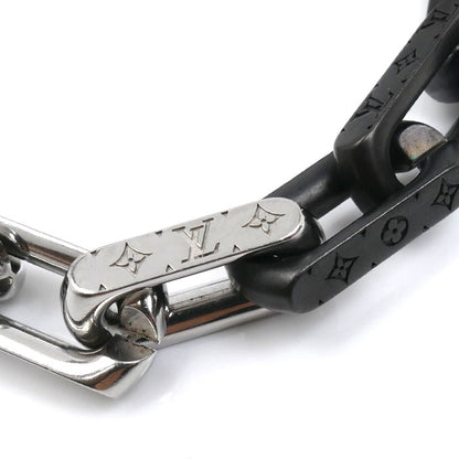 LOUIS VUITTON ルイ・ヴィトン シルバー メタル モノグラムチェーン ブレスレット M00686 LE0275 M 19.5cm メンズ【中古】