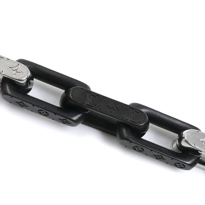 LOUIS VUITTON ルイ・ヴィトン シルバー メタル モノグラムチェーン ブレスレット M00686 LE0275 M 19.5cm メンズ【中古】