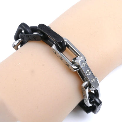 LOUIS VUITTON ルイ・ヴィトン シルバー メタル モノグラムチェーン ブレスレット M00686 LE0275 M 19.5cm メンズ【中古】