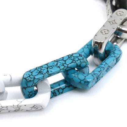 LOUIS VUITTON ルイ・ヴィトン GP シルバー モノグラムチェーン ブレスレット M1042L LE2203 L 21.5cm メンズ【中古】