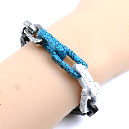 LOUIS VUITTON ルイ・ヴィトン GP シルバー モノグラムチェーン ブレスレット M1042L LE2203 L 21.5cm メンズ【中古】