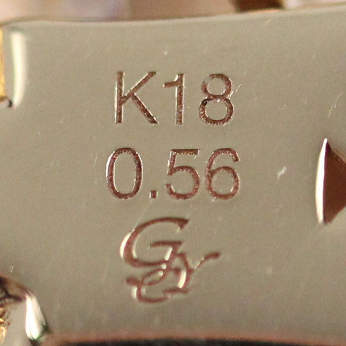 ゆきざき K18PG ピンクゴールド ダブルトップ ペンダントトップ W50121.12.22.5 ダイヤモンド0.56ct 5.6g ユニセックス【中古】【美品】