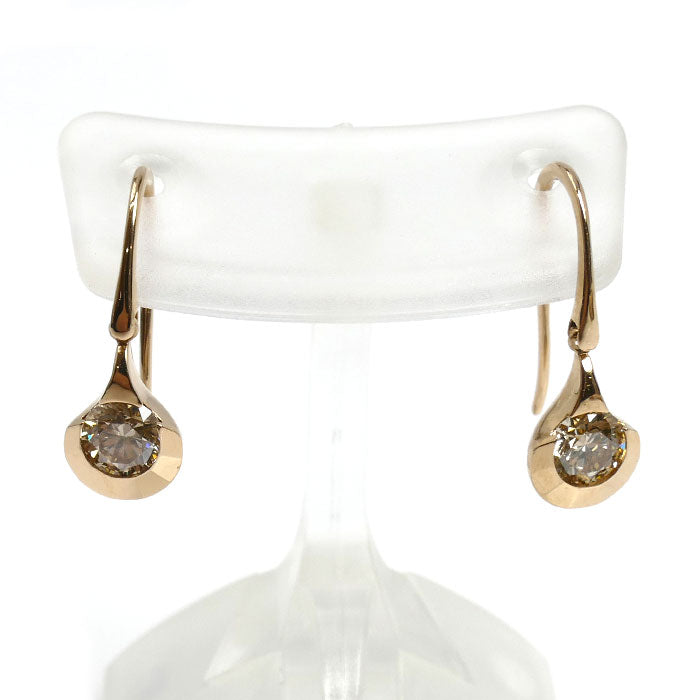 カシケイ K18PG ピンクゴールド ドッツ ダイヤ ピアス BDZ009P ダイヤモンド0.40ct/0.40ct 1.2g レディース【中古】