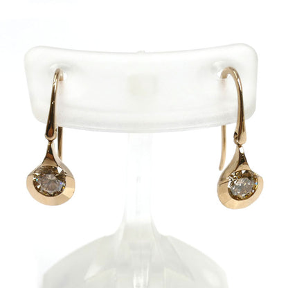 カシケイ K18PG ピンクゴールド ドッツ ダイヤ ピアス BDZ009P ダイヤモンド0.40ct/0.40ct 1.2g レディース【中古】