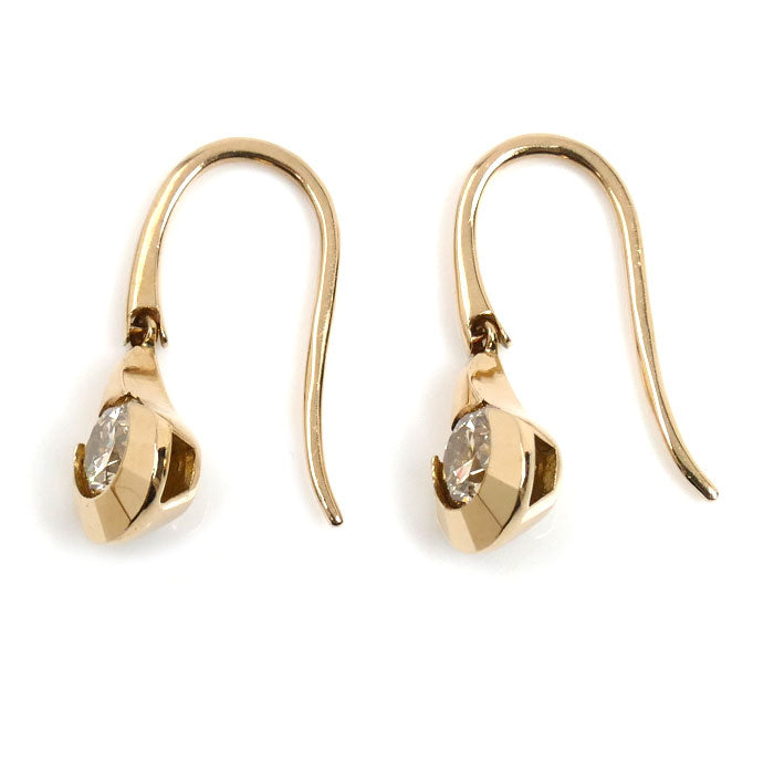 カシケイ K18PG ピンクゴールド ドッツ ダイヤ ピアス BDZ009P ダイヤモンド0.40ct/0.40ct 1.2g レディース【中古】