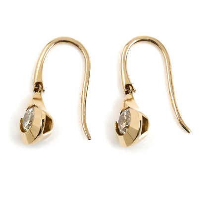 カシケイ K18PG ピンクゴールド ドッツ ダイヤ ピアス BDZ009P ダイヤモンド0.40ct/0.40ct 1.2g レディース【中古】